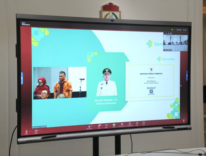 Pemkot Makassar Terima Sertifikat Eliminasi Frambusia dari Kemenkes RI